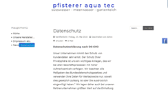 Desktop Screenshot of pfisterer-aqua-tec.de
